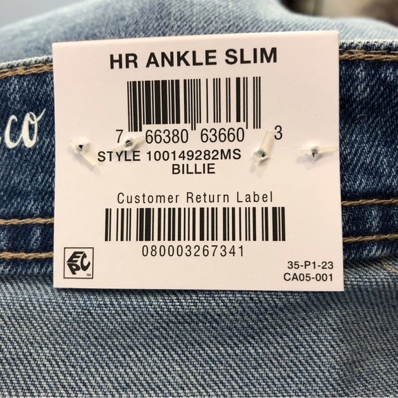 Style & Company Slim Distressed Ankle Jeans NEW - Picture 3 of 6